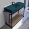 Modern  Console Vanity, Green Ceramic Sink, 43